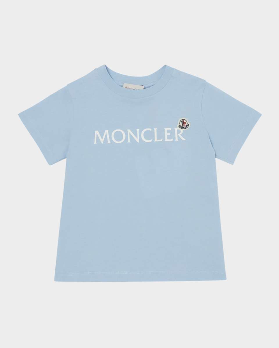 Boy's Embroidered Logo-Print T-Shirt, Size 4-6